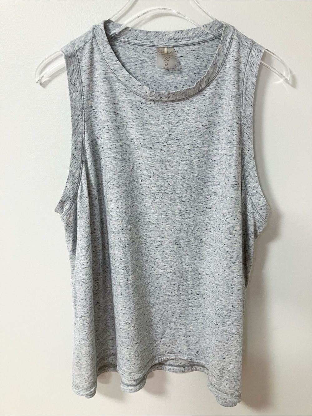 Calia | Gray Renew Tank Top 2X Athletic Casual Minimalist Neutral Workout